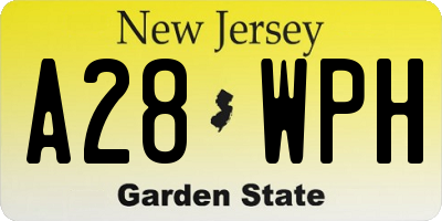 NJ license plate A28WPH