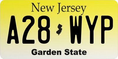 NJ license plate A28WYP