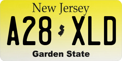NJ license plate A28XLD