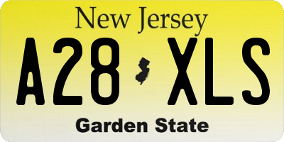 NJ license plate A28XLS