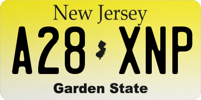 NJ license plate A28XNP