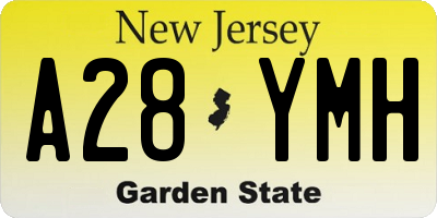 NJ license plate A28YMH