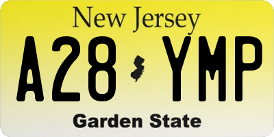 NJ license plate A28YMP