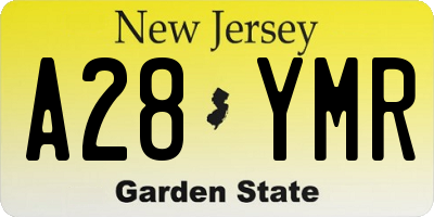NJ license plate A28YMR