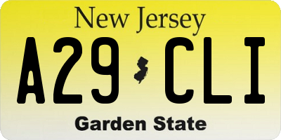 NJ license plate A29CLI