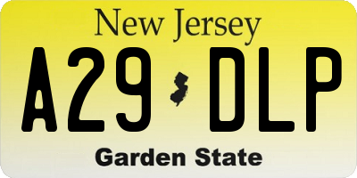 NJ license plate A29DLP