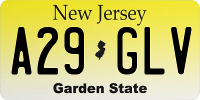 NJ license plate A29GLV