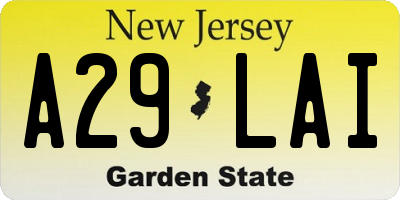 NJ license plate A29LAI