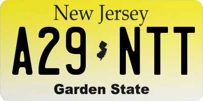 NJ license plate A29NTT
