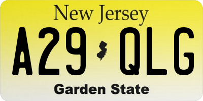 NJ license plate A29QLG