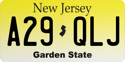 NJ license plate A29QLJ