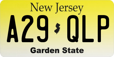 NJ license plate A29QLP