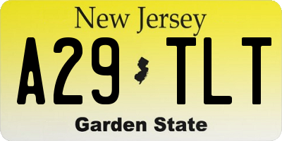 NJ license plate A29TLT