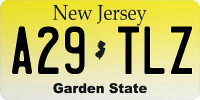 NJ license plate A29TLZ