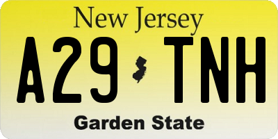 NJ license plate A29TNH