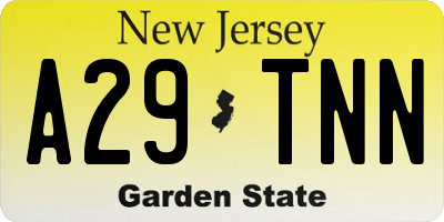 NJ license plate A29TNN