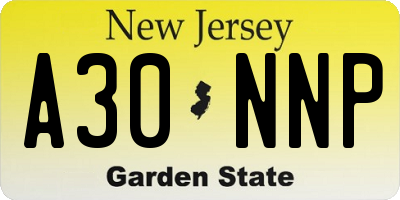 NJ license plate A30NNP