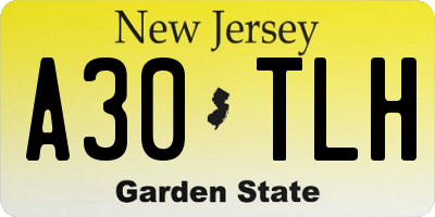 NJ license plate A30TLH