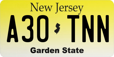 NJ license plate A30TNN