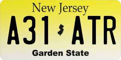 NJ license plate A31ATR