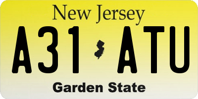 NJ license plate A31ATU