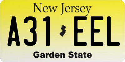NJ license plate A31EEL
