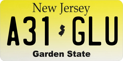 NJ license plate A31GLU