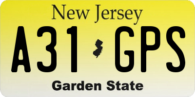 NJ license plate A31GPS
