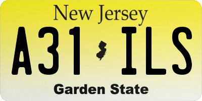 NJ license plate A31ILS