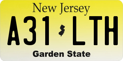 NJ license plate A31LTH