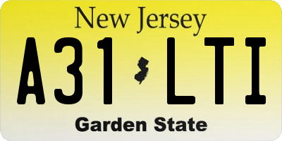 NJ license plate A31LTI