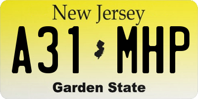 NJ license plate A31MHP