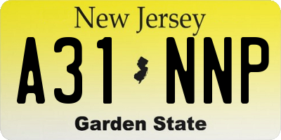 NJ license plate A31NNP