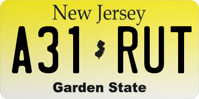 NJ license plate A31RUT