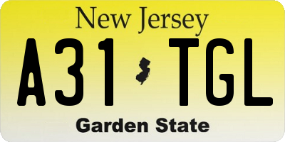 NJ license plate A31TGL