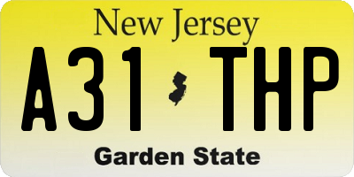 NJ license plate A31THP