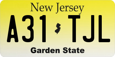 NJ license plate A31TJL
