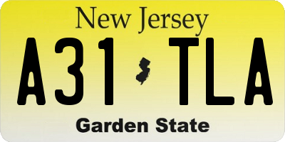 NJ license plate A31TLA