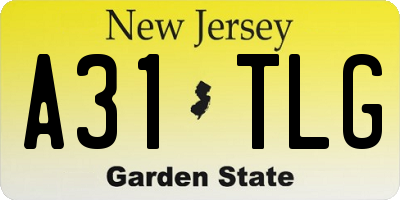 NJ license plate A31TLG