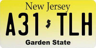 NJ license plate A31TLH