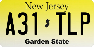 NJ license plate A31TLP