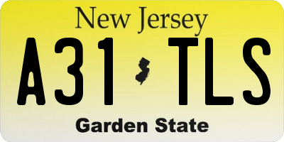 NJ license plate A31TLS