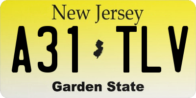 NJ license plate A31TLV