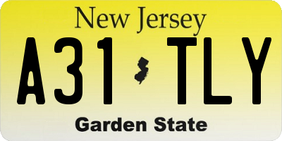 NJ license plate A31TLY