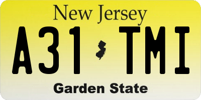 NJ license plate A31TMI