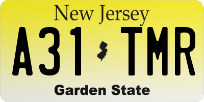 NJ license plate A31TMR