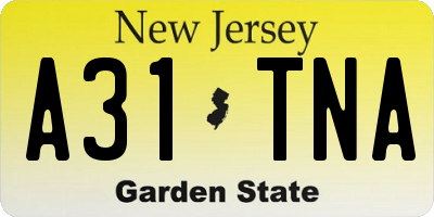 NJ license plate A31TNA