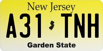NJ license plate A31TNH