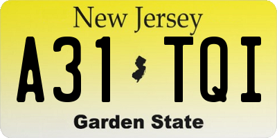 NJ license plate A31TQI