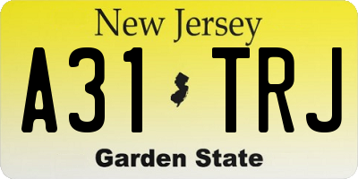 NJ license plate A31TRJ